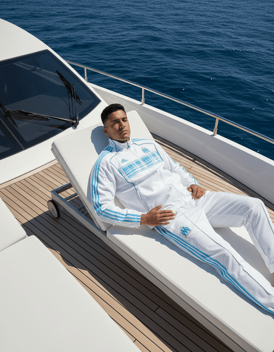OM Tracksuit – Lifestyle Ad auf Yacht