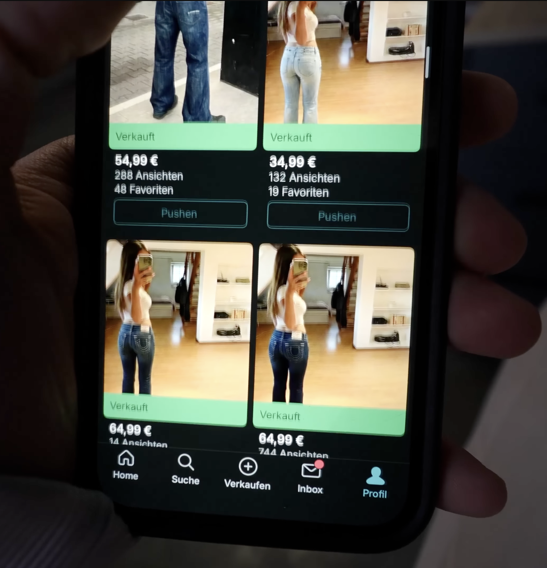Vinted-Verkäufe durch AI-generierte UGC-Fotos